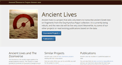Desktop Screenshot of ancientlives.org