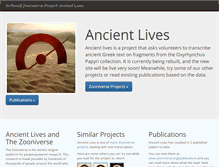 Tablet Screenshot of ancientlives.org
